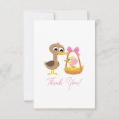 Super Simpel | 5 Eendjes Meisje Baby Shower Bedankkaart (Voorkant)