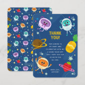 Super Simpel | Bumble Numbs Ruimterverjaardag Bedankkaart (Voorkant / Achterkant)