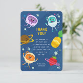 Super Simpel | Bumble Numbs Space Verjaardag Bedankkaart (Staand voorkant)