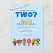 Super Simpel | De verjaardag van Noodle en vriendj Briefkaart (Voorkant)