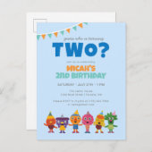 Super Simpel | De verjaardag van Noodle & Pals kar Briefkaart (Voorkant / Achterkant)