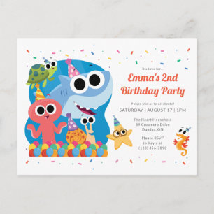 Super Simpel   Finny de Haai Confetti Verjaardag Briefkaart