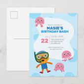 Super Simpel | Noodle & Pals Zwemfeestje Briefkaart (Voorkant / Achterkant)