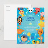 Super Simpele Confetti Verjaardagsfiguurtjes Briefkaart (Voorkant / Achterkant)