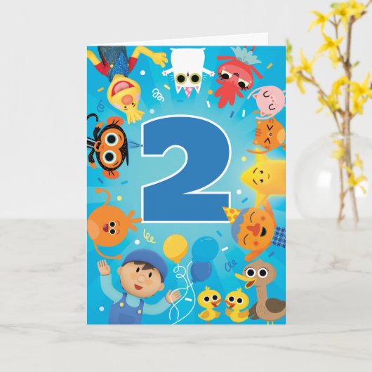 Super Simpele Confetti Verjaardagsfiguurtjes Kaart (Gele Bloem)