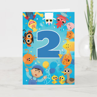 Super Simpele Karakter Confetti Verjaardag Kaart