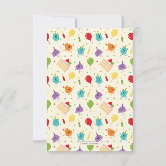 Super Simpele Verdoofde Bijenstaart Verjaardagstaa Bedankkaart (Achterkant)