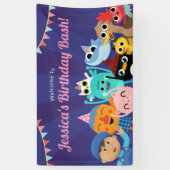 Super Simple Characters Feestelijke Verjaardagsban Spandoek (Verticaal)