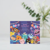 Super Simple Karakter Feestelijke Verjaardag Briefkaart (Staand voorkant)