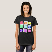 Super Simple Pixel Fishies, Regenboog T-shirt (Voorkant volledig)