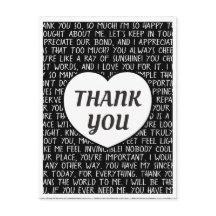 Super Sincere Black en White Hartelijk dank