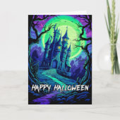 Super Sinister Halloween Haunted House Kaart (Voorkant)