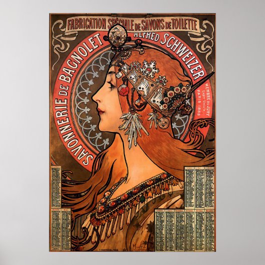SUPER SIZE-ALPHONSE MARIA MUCHA-SAVONNERIE DE BAGN POSTER (Voorkant)