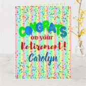 Super Size Gepersonaliseerde Pensioen Kaart (Gele Bloem)