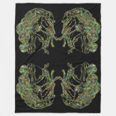 Super Size Neon Frog Fleece Deken (Voorkant)