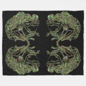Super Size Neon Frog Fleece Deken (Voorkant (Horizontaal))