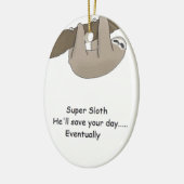 Super Sloth Hero Keramisch Ornament (Links)