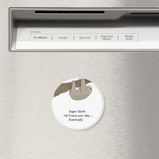 Super Sloth Hero Magneet (Insitu (Vaatwasser))