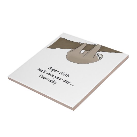 Super Sloth Hero Tegeltje (Zijkant)