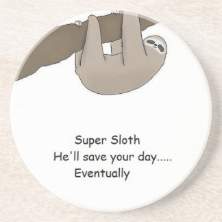 Super Sloth Hero Zandsteen Onderzetter