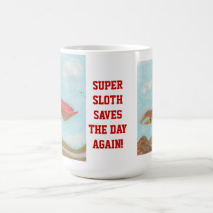 Super Sloth redt de dag opnieuw! Koffiemok