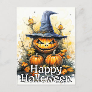 Super snode gelukkige Halloween pompoen Briefkaart