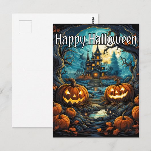 Super snode Halloween pompoenen Briefkaart (Voorkant / Achterkant)