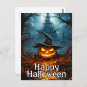 Super snode pompoen | Happy Halloween Briefkaart (Voorkant / Achterkant)