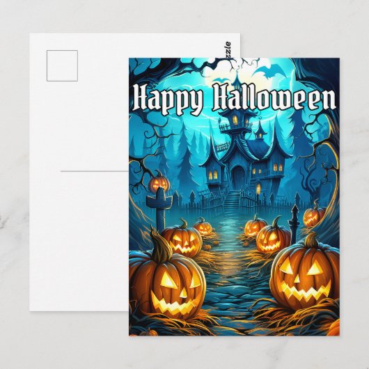 Super snode verlichtende Halloween pompoenen Briefkaart (Voorkant / Achterkant)