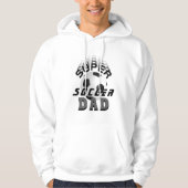 Super Soccer Dad Football Sporty Father White Hoodie (Voorkant)