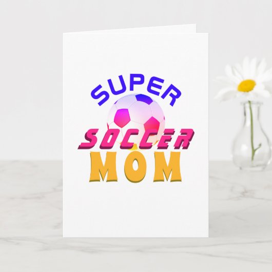 Super Soccer Mam Football Sporty Moederdag Kaart (Kleine Plant)