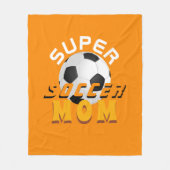 Super Soccer Mam Football Typografie Moeder Fleece Deken (Voorkant)