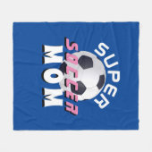 Super Soccer Mam Football Typografie Moeder Fleece Deken (Voorkant (Horizontaal))