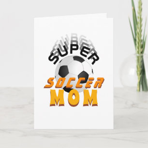 Super Soccer Mam Typografie Sport Moederdag Kaart
