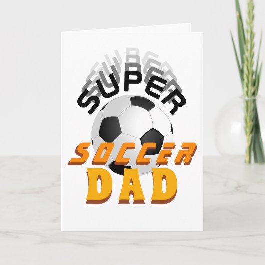 Super Soccer Pap Football Ball Sports Vader Day Kaart (Voorkant)