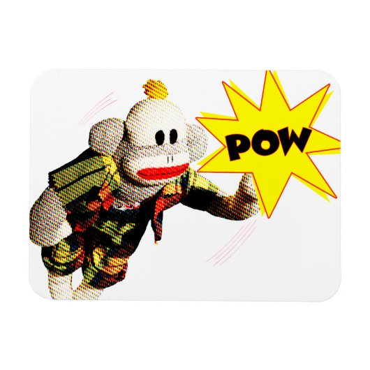 Super SockMonkey Hero Magneet (Horizontaal)