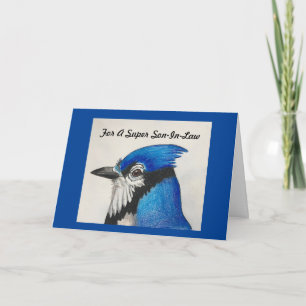 Super Son-In-Law Vaders Dag Blue Jay Natuur Bird Kaart
