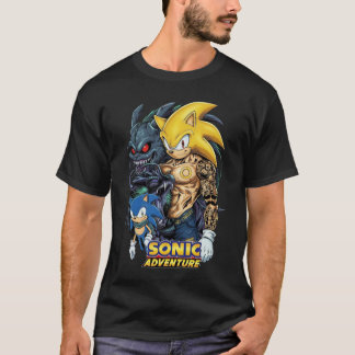 Super Sonic Tattooed Gym Bro T-Shirt | Beta Sonic