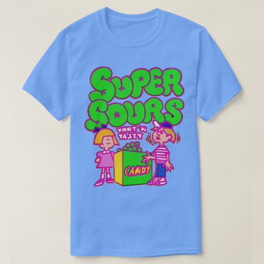 Super Sours Design Vervaagd Stijlontwerp T-shirt (Design voorkant)