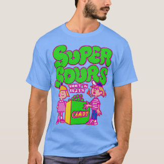  Super Sours Design Vervaagd Stijlontwerp T-shirt