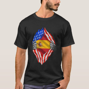 Super Spaans Erfgoed Spanje Roots USA Flag Gift T-shirt