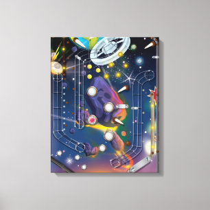 Super Space Flipperkast Canvas Afdruk