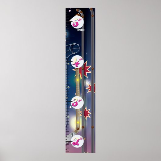 Super Space Pinball Machine Groeigrafiek. Poster (Voorkant)