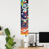 Super Space Pinball Machine Groeigrafiek. Poster (Thuiskantoor)