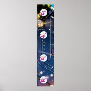 Super Space Pinball Machine Groeigrafiek. Poster