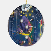 Super Space Pinball-machine Keramisch Ornament (Links)