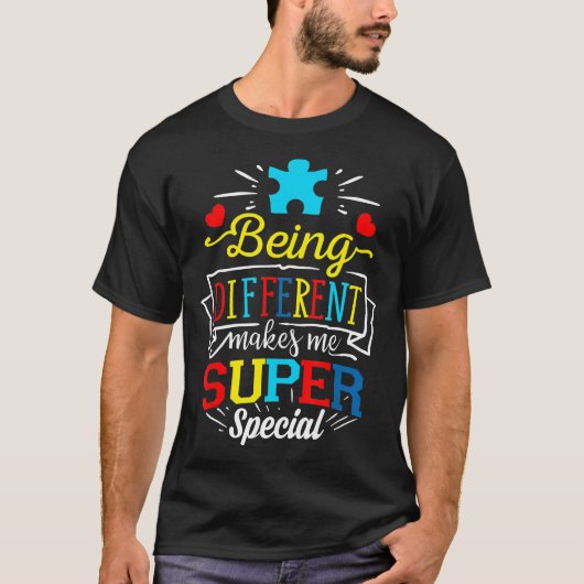 Super Special Autistic Support Awareness T-shirt (Voorkant)