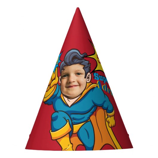 Super Special Kinder 🌟 Grootste Superheld Feesthoedjes (Voorkant)