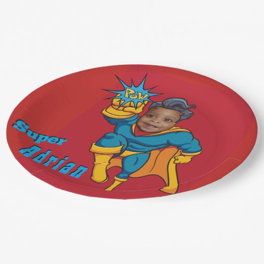 Super Special Kinder 🌟 Grootste Superheld Papieren Bordje (Gekanteld)