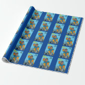 Super Special Kind's grootste superheld blauw Cadeaupapier (Uitgerold)